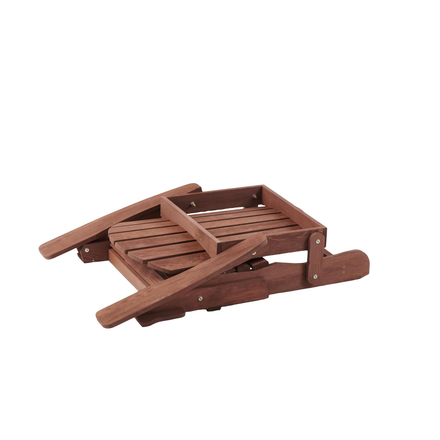 Oversize Wooden Outdoor Folding Adirondack Chair: Pre-Assembled Backrest & Seatboard, Space-Saving for Garden, Patio, Porch & More