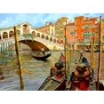 thumbnail image 2 of Borelli, Guido 24x19 Gold Ornate Wood Framed with Double Matting Museum Art Print Titled - Rialto DallAltro Lato, 2 of 4