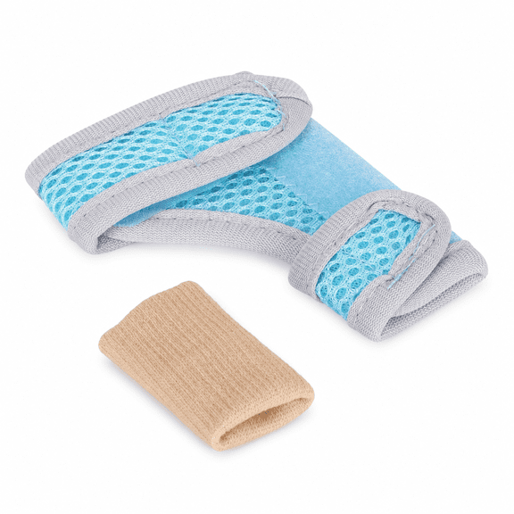 ABPETE Left Hand Thumb Splint for Kids, Thumb Wrist Stabilizer, Thumb Brace Corrector, with Finger Sleeve, Joint Correction Support Brace, (s)