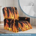 thumbnail image 3 of HELLHERO Non Slip 4 Pack Recliner Chair Covers for Kids, Polyester Spandex Fabric Easy to Install Reclining Chair Covers for Office, Fire Pattern Design, 3 of 8