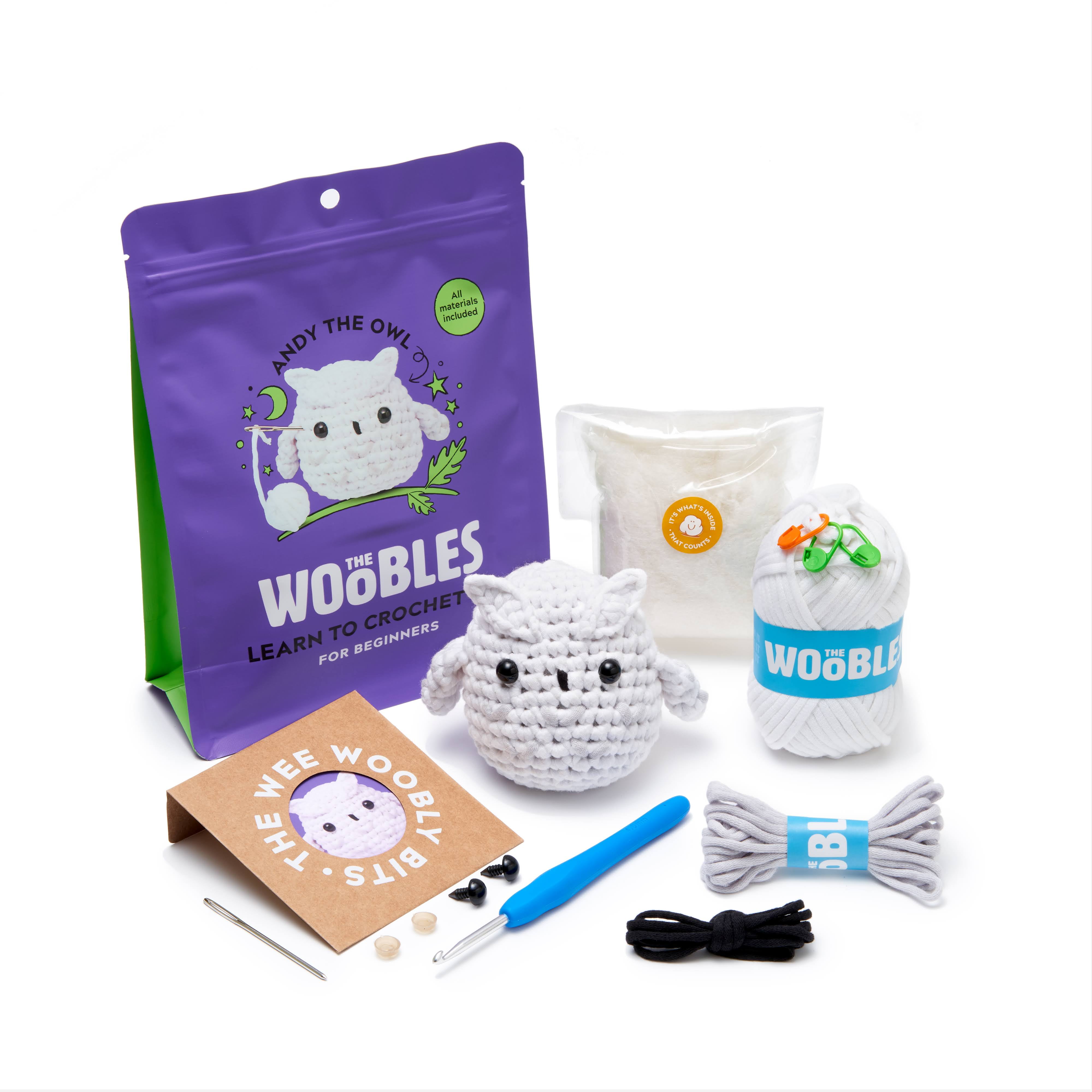 The Woobles Beginner Crochet Amigurumi Kits - Andy the Owl