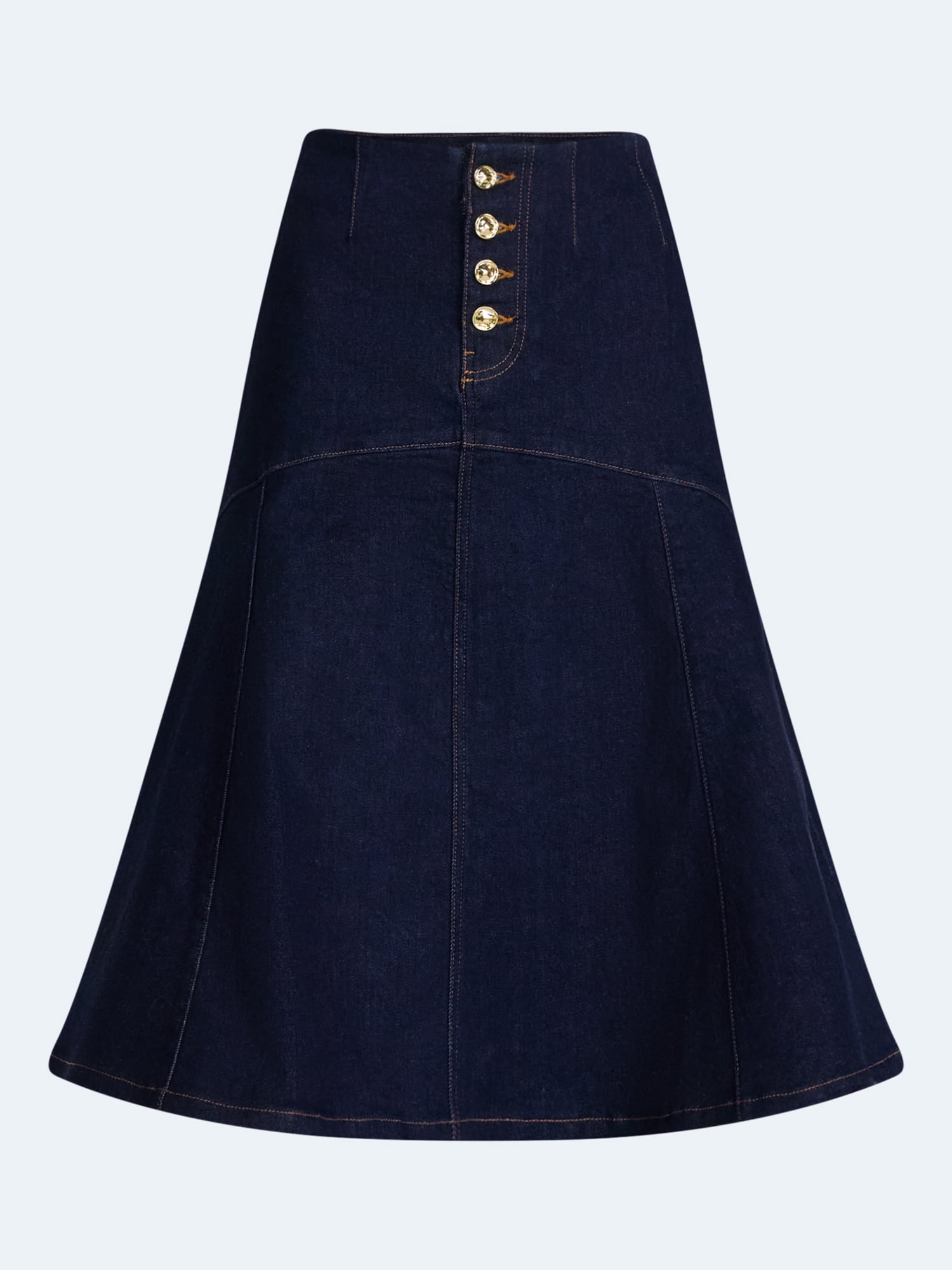 Scoop Women's and Women’s Plus Flare Midi Skirt, Sizes XS-4X