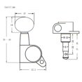thumbnail image 3 of 6 uds. Perilla de cabezas de máquina de guitarra completamente cerrada para instrumentos musicales (6 a la izquierda), 3 of 8