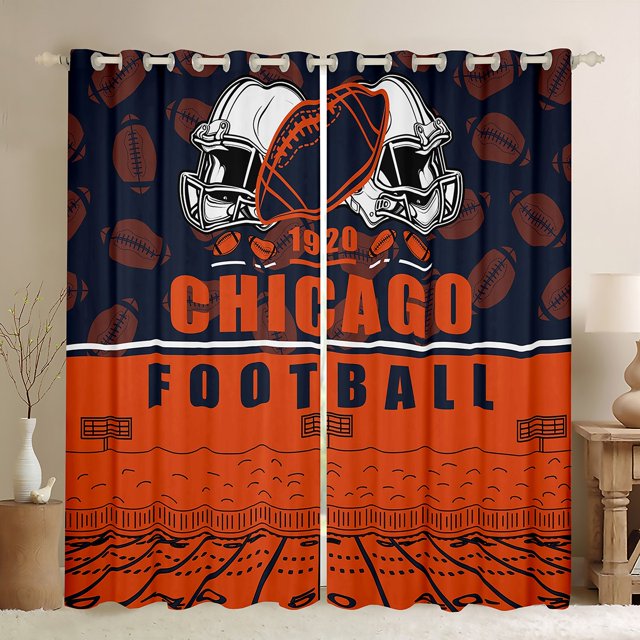 Erosebridal Rideaux de Football Gamer Lot de 2 (42Wx63L), Rideaux Occultants 30 %-50 % pour Salon, Décoration de Chambre d'Ado