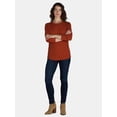thumbnail image 2 of Time and Tru Women's Thermal Top with Long-Sleeves, 2-Pack, Sizes XS-XXXL, 2 of 5