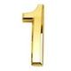 thumbnail image 1 of Yuarrent Espejo dorado de 5 Cm, ​​número de casa Digital, galvanoplastia de plástico, 0-9, señal de número de casa de habitación, accesorios de Decoración del hogar 1 Yuarrent JJ23215-01, 1 of 6