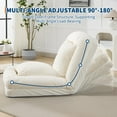 thumbnail image 3 of Danolapsi 5-Position Adjustable Lazy Sofa Bed,Upholstered Human Dog Bed for Adult & Pets with Fluffy Pillows, Foldable Floor Lounger Chair, Comfy Tatami Bean Bag for Reading, Nap, Bedroom, Living Room, 3 of 7