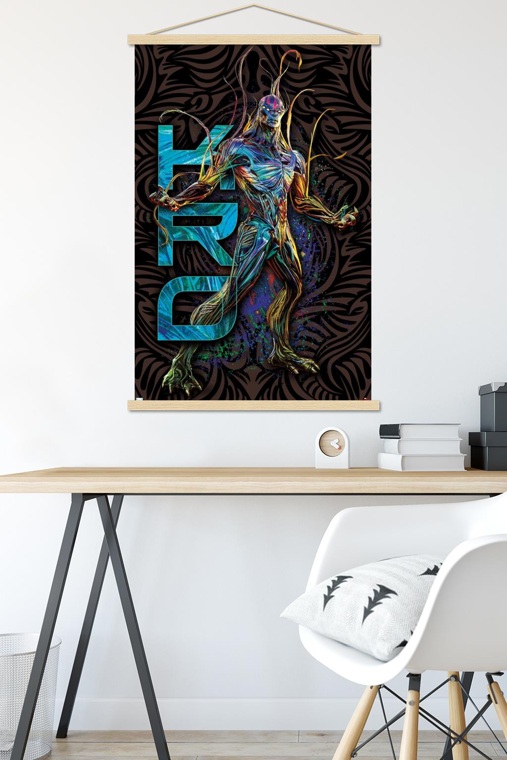 Marvel Eternals - Kro Wall Poster with Wooden Magnetic Frame, 22.375" x 34"