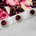 thumbnail image 4 of Homewish Leopard Print Bow Black Out Curtains,Chic Bowtie Ribbon Curtains Pack of 2 (42x63 Each),Pink Beige Brown Bedroom Curtains For Girls Teens,Ultra Soft Home Decor, 4 of 6