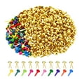 thumbnail image 4 of 300 clips de papel, pasadores partidos estañados, alfileres para manualidades, chinchetas, remaches para scrapbooking Dorado y colorido, 4 of 9