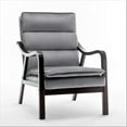 thumbnail image 3 of US Pride Furniture Clovis 24.8" Wide Mid-Century Modern Velvet Armchair, Gray, 3 of 5