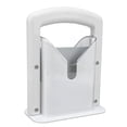 thumbnail image 4 of Cortador de bagels de plástico blanco, máquina rebanadora de pan manual con protector de seguridad y mango de fácil agarre para rebanar pan., 4 of 14