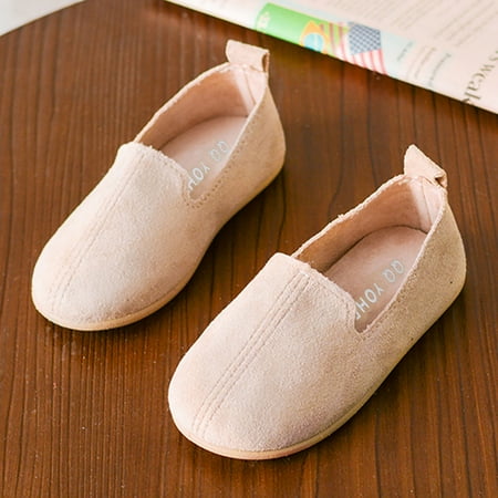 

〖TOTO〗Girls Flats Baby Fashion Child Girls Solid Color Casual Single Leather Pricness Shoes