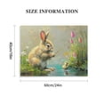 thumbnail image 3 of PIKWEEK Vintage Easter Canvas Wall Art, Easter Bunny is Fishing Pictures Oil Painting for Wall Decor, Retro Spring Cute Bunny Posters Wall for Easter, Easter Rabbit Home Artwork for Bedroom24x16in, 3 of 8