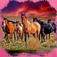 thumbnail image 3 of CafePress - Sunset Horses Women's V Neck Dark T Shirt - Women's V-Neck Dark T-Shirt, 3 of 3