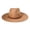 Camel, variant on Flat Brim Fedora Hat for Women Men: Vintage Wide Brim Suede Felt Cap for All Seasons