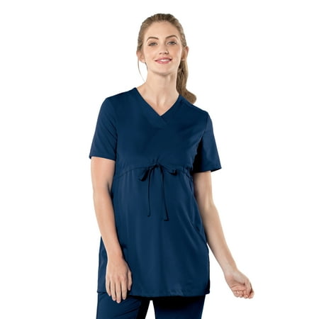 Urbane Women's Ultimate Modern Tailored Fit Breathable Fade Resistant 3 Pockets Pull Over Empire Scrub, Style 9699