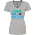 thumbnail image 3 of Inktastic Julius Caesar Ides of March Women's V-Neck T-Shirt, 3 of 5