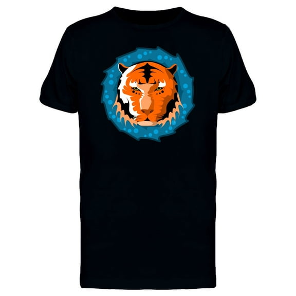 Cool Retro Tiger Head Doodle Tee Men's -Image by Shutterstock