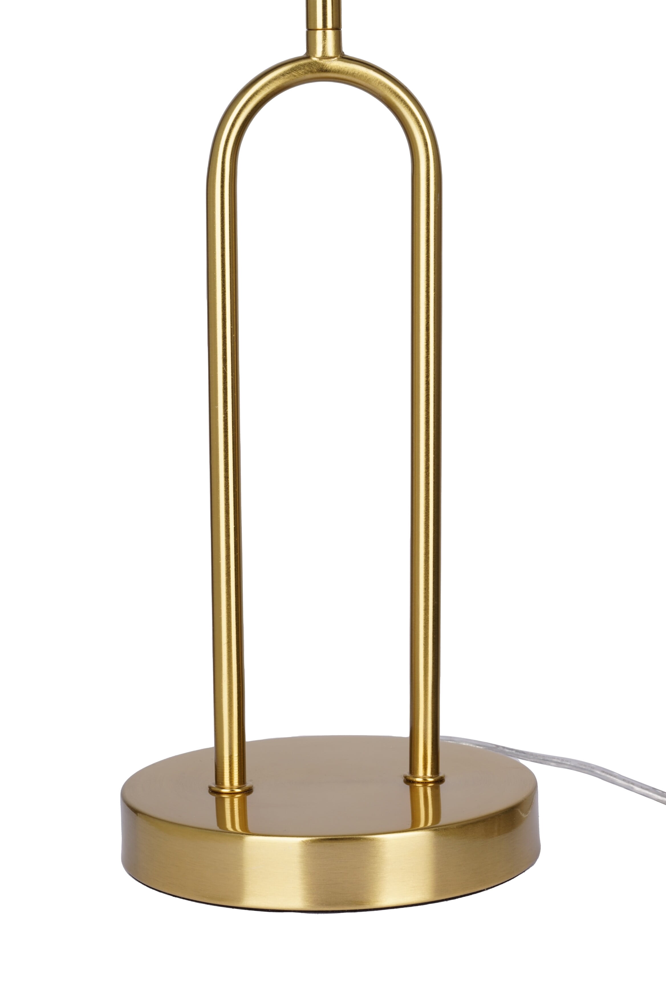 Kenroy Home Isla 20'' Table Lamp with White Fabric Drum Shade Modern Table Light Fixture for Living Room, Bedroom, or Office, Brushed Gold