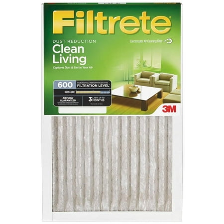 16x30x1 (15.6 x 29.6) Filtrete 600 Filter by 3M (6 Pack)