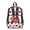 Red Black Paw Heart, variant on COEQINE Clear Backpack for School Multi-Pocket Bookbag PVC Polyester See Through Book Bag with Padded Shoulder Straps, Heavy Duty Work Bag Transparent Daypack, Cute Corgi Dog