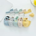 thumbnail image 3 of Zanarzt Baby Non Slip Grip Socks Socks Floor Socks Summer Cotton Socks Cartoon Thin Breathable Autumn Solid 5pcs Yellow,0-12 Months, 3 of 3