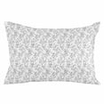 thumbnail image 2 of Gray Spring Floral Standard Size Pillow Cover, Pillowcase Protectors with Zipper, Breathable Decorative Throw Pillow Case Cover, Summer Botanical Watercolor Pillow Shams for Couch Sofa 20x26Inch, 2 of 8
