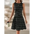 thumbnail image 5 of Women'S Casual Dresses 2025 Sleeveless Striped Mini Dress High Waisted A Line Dresses Black XL, 5 of 8