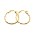 thumbnail image 1 of Arracadas Lisas Casa del Anillo 2.4 cm ORO SÓLIDO 18k AMARILLO, 1 of 4