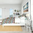 thumbnail image 3 of Designart 'Colorful Waves Pattern' Nautical & Coastal Duvet Cover Set, 3 of 4