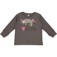 thumbnail image 3 of Inktastic I Love Sloths Girls Long Sleeve Toddler T-Shirt, 3 of 5