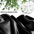 thumbnail image 4 of 2 Pack Silk Pillowcase Both Side 19 Momme Mulberry for Hair and Skin Standard Black, 4 of 8
