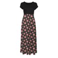 thumbnail image 4 of SMihono Robe d'Été pour Femmes Grande Taille Mode Femmes Été Imprimé Décontracté Col Rond Manches Courtes Longue Robe, 4 of 4