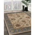 thumbnail image 3 of Ahgly Company Machine Washable Indoor Round Industrial Modern Camel Brown Area Rugs, 3' Round, 3 of 7