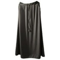 thumbnail image 2 of YUEJUIR Womens Skirts Spring And Autumn City Leisure Skirt Ladies Solid Color Drawstring Skirt Casual Skirts For Women Womens Maxi Skirt (Gray,XXL), 2 of 6