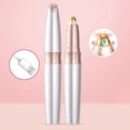 thumbnail image 2 of Tondeuse à sourcils électrique rechargeable en acier inoxydable, automatique, pour femmes et filles, dorée, 2 of 4
