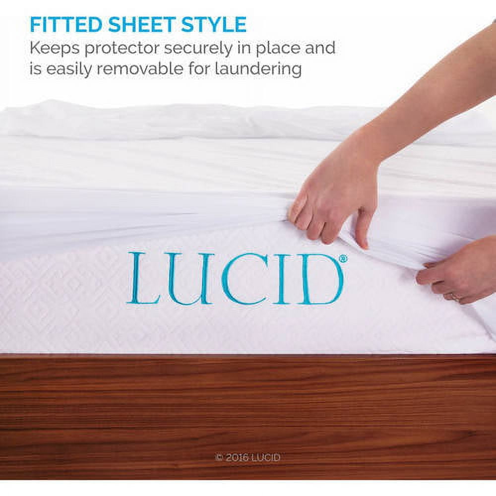 Lucid Premium Waterproof Fitted Mattress Protector, California King