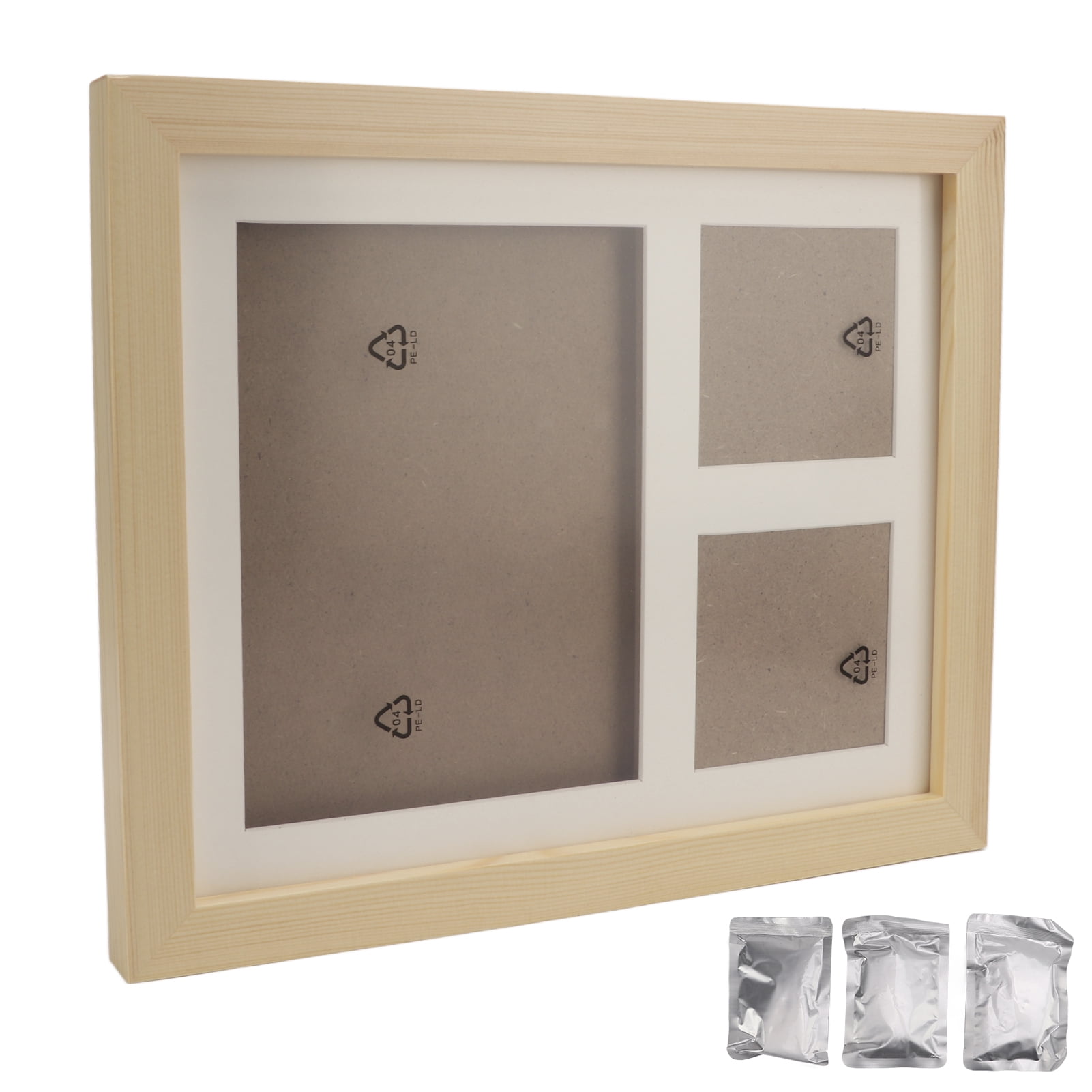 Sporgo Ensemble D'empreintes De Pattes De Chien Et Chat : Cadre Photo 3D Avec Photo Et Empreintes De Pattes, Ensemble Avec Support, Cadre Photo En Bois Pour Chiens Ou Propriétaires De Chats