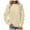 Beige_1, variant on Towmus Solid Sweatshirt Pullover for Women Long Sleeves Color Tunic Tops Crewneck Hoodless Tunic Tops Casual Sweatshirt