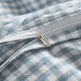 thumbnail image 6 of NAYOROOM 100% Cotton Gingham Duvet Cover Twin Set, 2-Piece Linen Like Textured Breathable Soft Bedding Cover （Light Blue Gingham）, 6 of 8