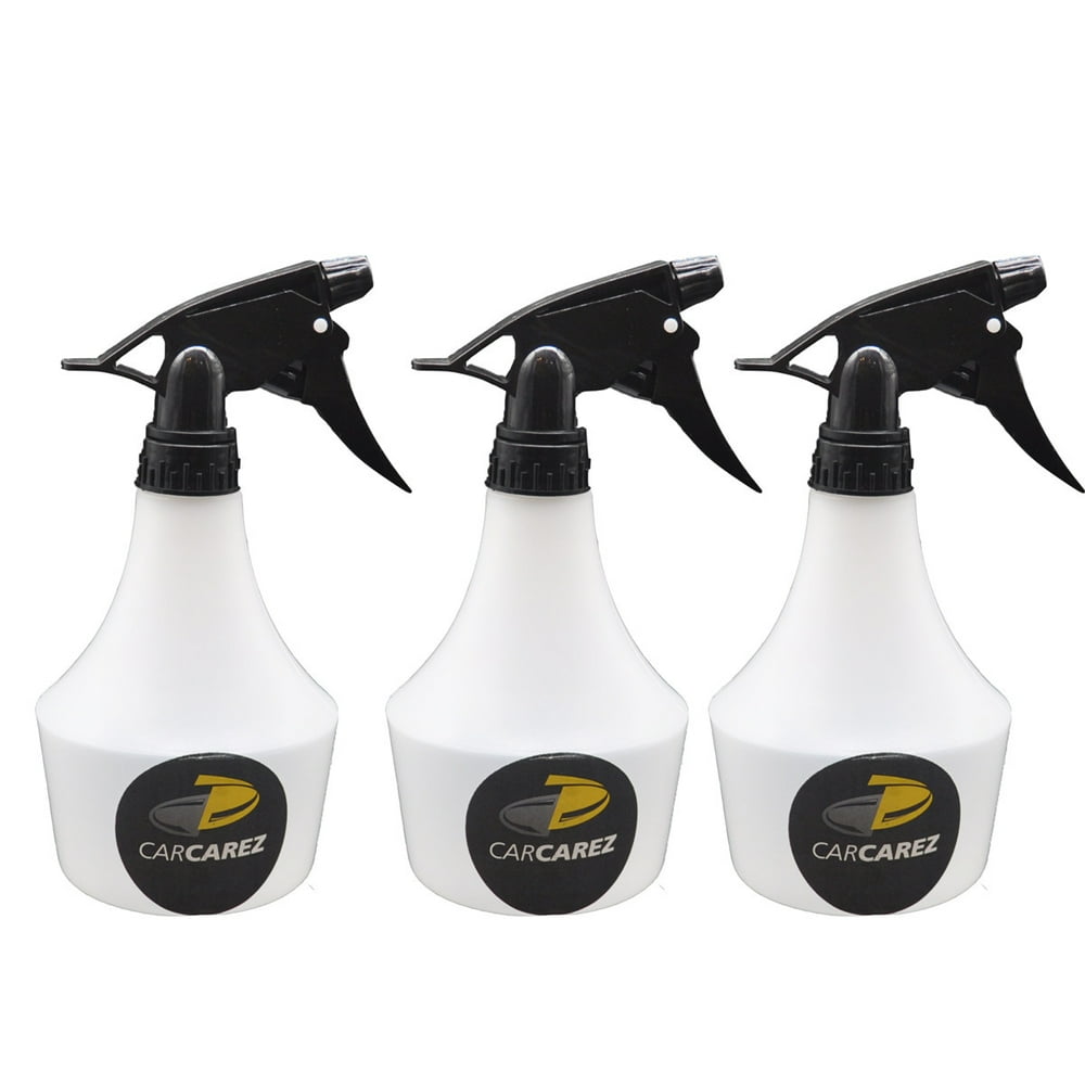 CarCarez Plastic Trigger Spray Bottle 16 oz Heavy Duty Chemical Resistant Sprayer, Pack of 3