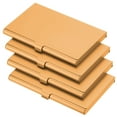 thumbnail image 1 of Soporte de tarjeta de presentación profesional, estuche delgado de aluminio para tarjetas de crédito, paquete de 4 en color naranja, 1 of 5