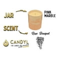 thumbnail image 4 of 100% Soy Wax Candle in Pink Marble Ceramic Jar 15oz 60+ Hour, 4 of 5
