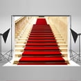 thumbnail image 1 of YUSDECOR 7x5ft Red Carpet Wedding Photography Backdrop Stairs Photo Background Studio Props, 1 of 3