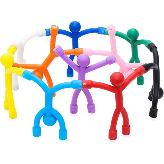 Qenwkxz 10pcs Fridge Magnetic Man, Small Colorful Magnets, Funny Magnets Flexible Magnets, Fun Magnets for Whiteboard, Cute Magnets for Fridge, Lockers, Office and Door