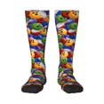 thumbnail image 1 of Fotbe Bowling Colorful Calcetas Divertidas Estampadas para Hombre y Mujer, Calcetas de Algodón hasta la Rodilla para Caminar, Correr, Enfermería y Embarazo, 1 of 6