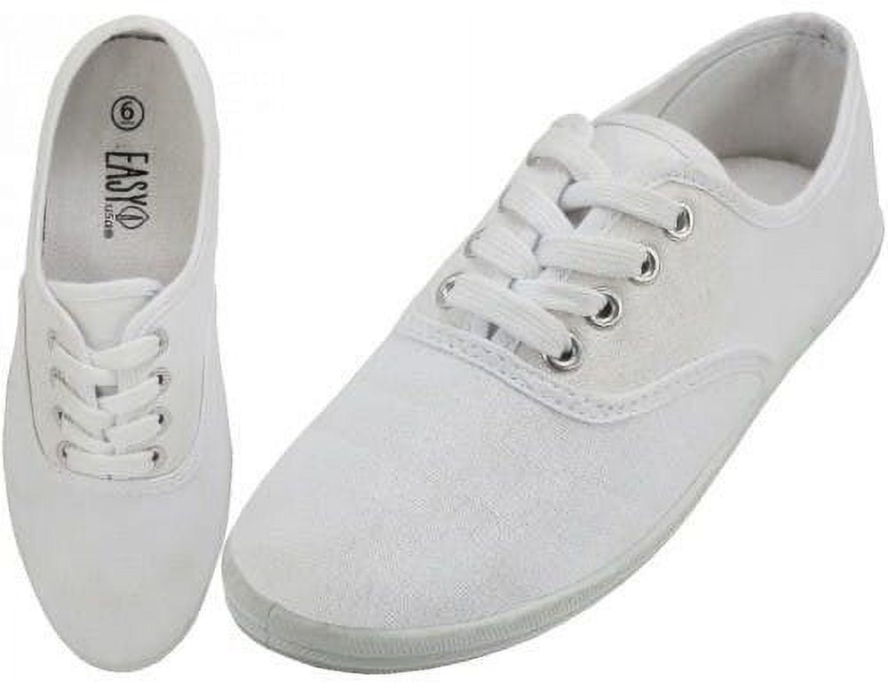 DDI 1934253 Women s White Color Canvas Shoes Size 6 11 Case of 24