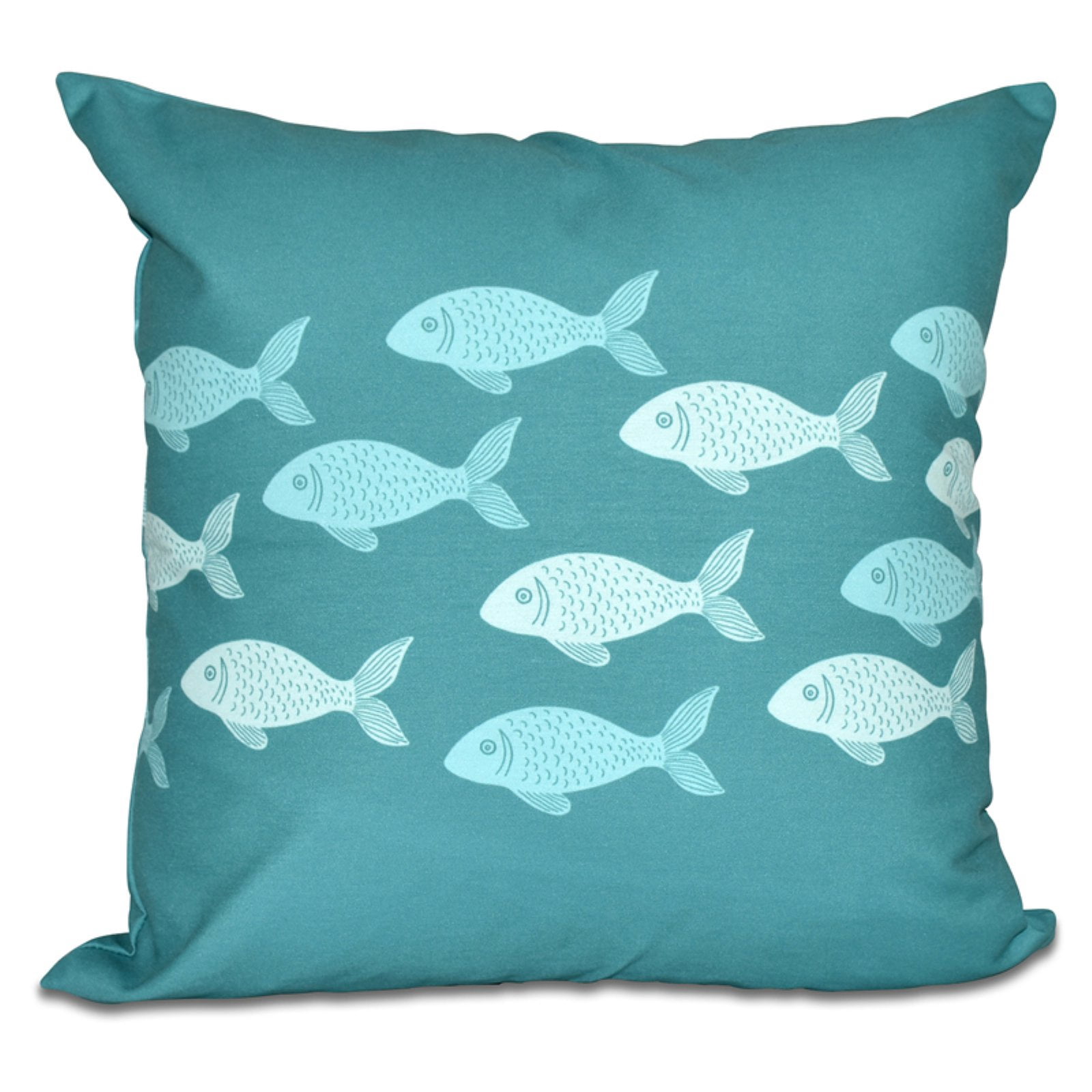 Simply Daisy 16" x 16" Fish Line Animal Print Pillow, Green