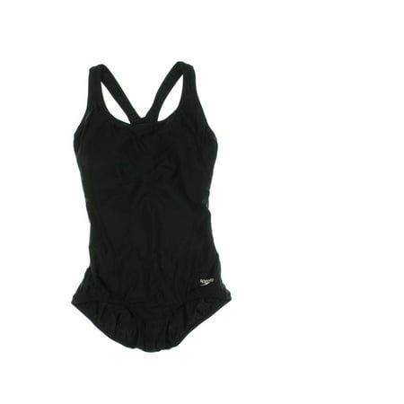 UPC: 0827782275958 | Speedo Womens Racerback Solid One-Piece Swimsuit